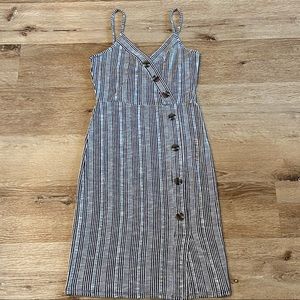 Caution To The Wind Pinstripe Mini Dress
